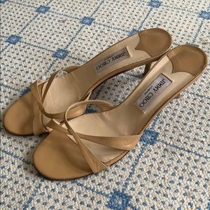 Jimmy Choo Nude 2 inch Heel Sandals